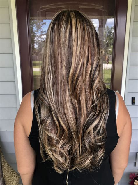 blonde highlights and lowlights on dark hair